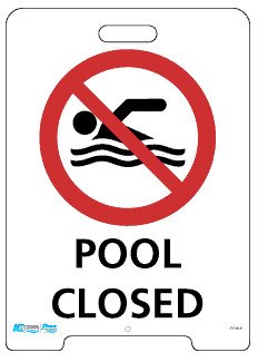 Pavement A-Frame Sign - Pool Closed