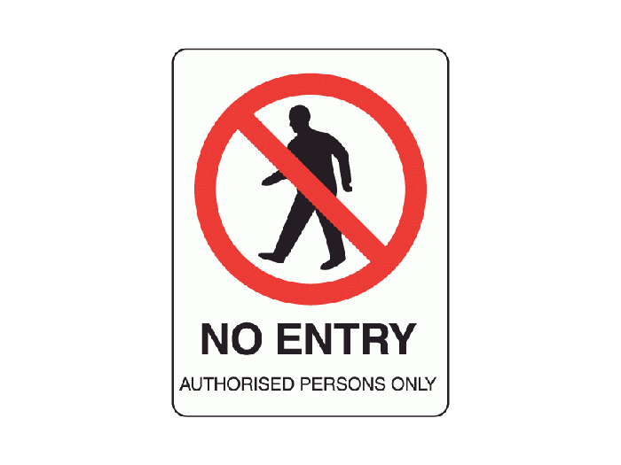 No Entry Prohibition Sign