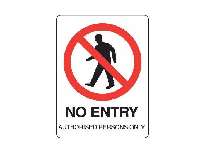 No Entry Prohibition Sign