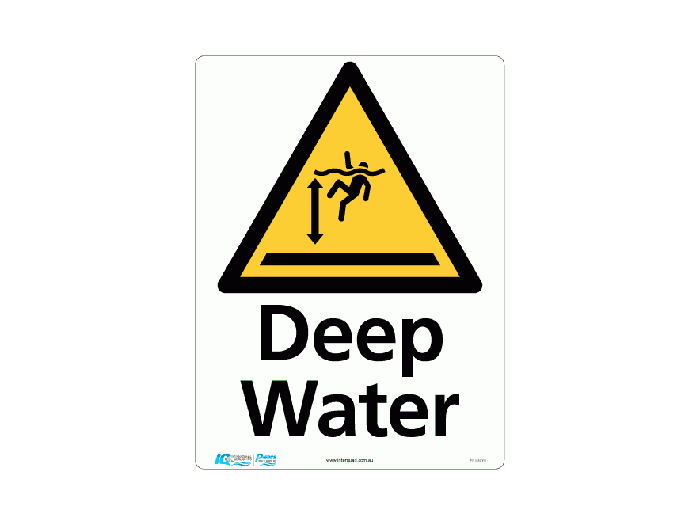 Deep Water Triangle Warning Sign