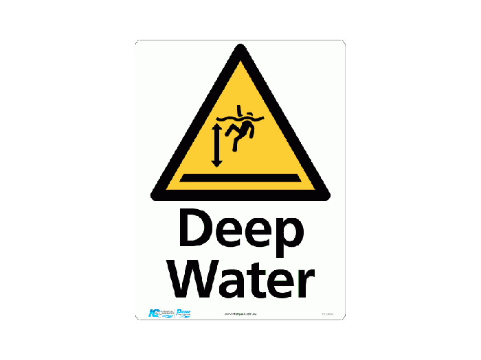 Deep Water Triangle Warning Sign