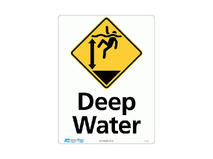 Deep Water Diamond Warning Sign