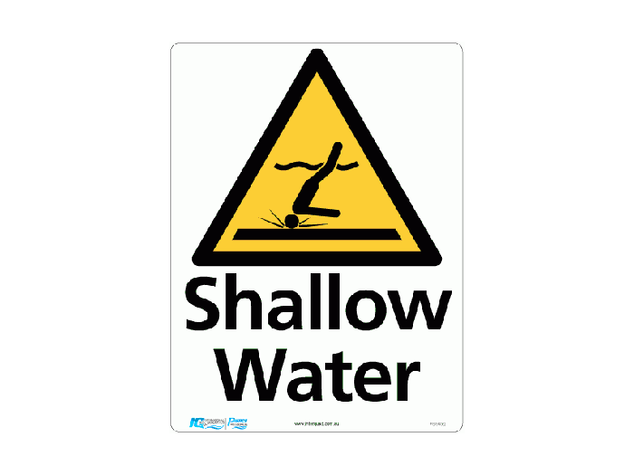 Shallow Water Triangle Warning Sign