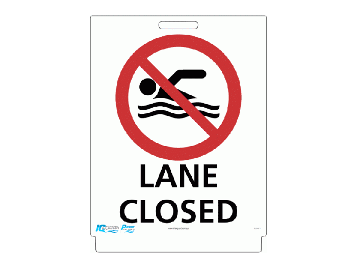 Pavement Sign - Lane Closed