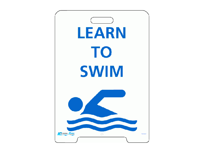 Pavement A-Frame Sign - Learn to Swim