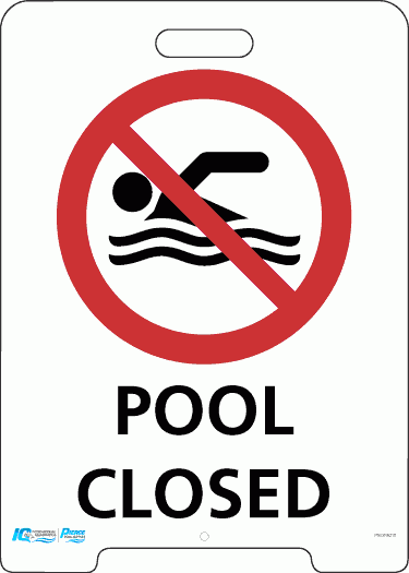 Pavement A-Frame Sign - Pool Closed