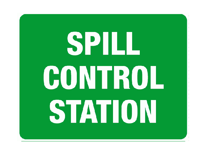 Emergency Spill Control Station Sign