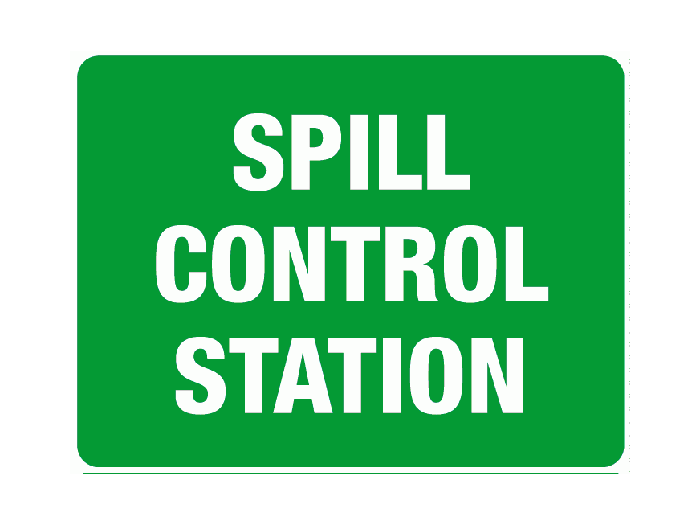 Emergency Spill Control Station Sign