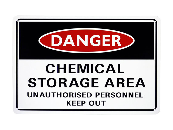 Danger Chemical Storage Sign