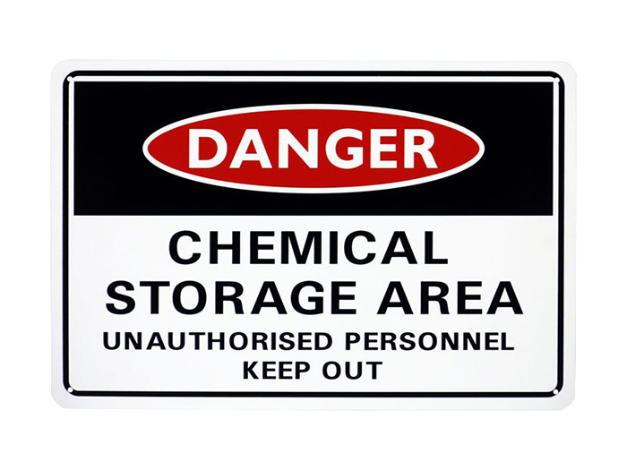 Danger Chemical Storage Sign