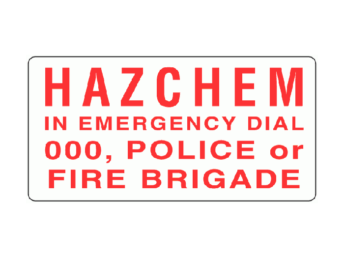 Hazchem Dial 000 Sign