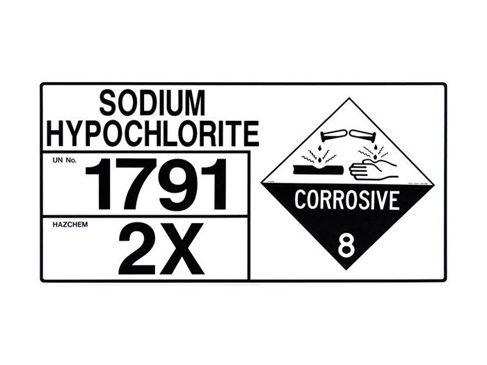 Hazchem Storage Sign - Sodium Hypochlorite