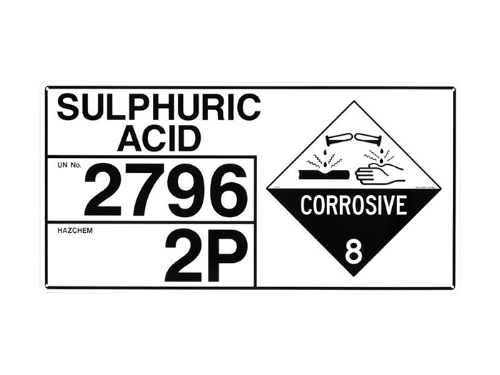 Hazchem Storage Sign - Sulphuric Acid