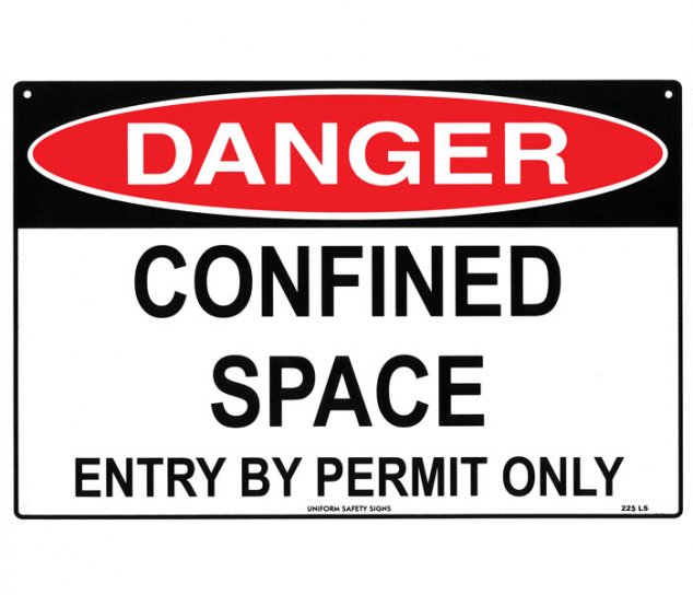 Danger Confined Space Sign