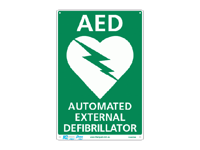 Emergency AED Automated External Defibrillator Sign