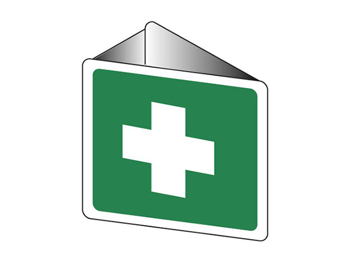 Emergency Off Wall First Aid Sign