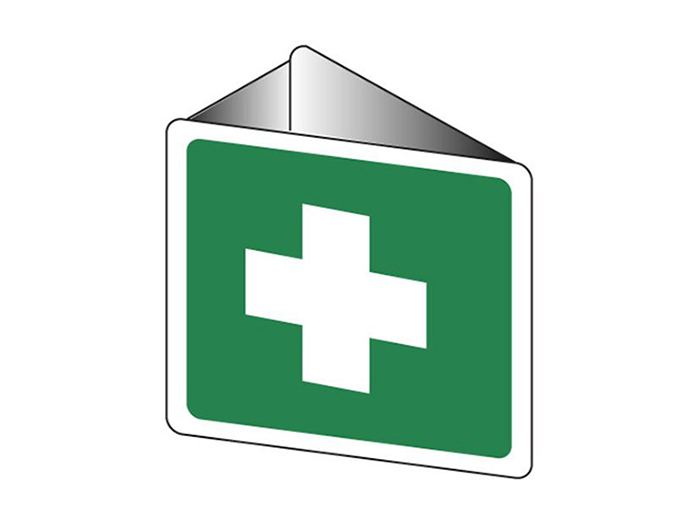 Emergency Off Wall First Aid Sign