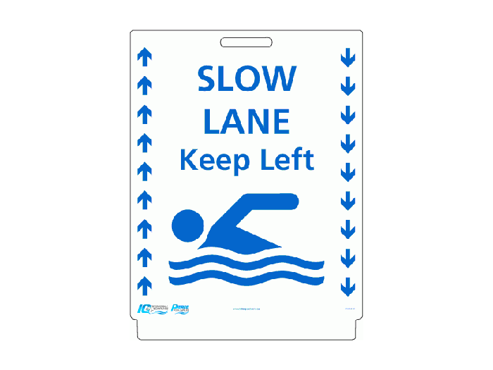 Pavement Sign - Slow Lane