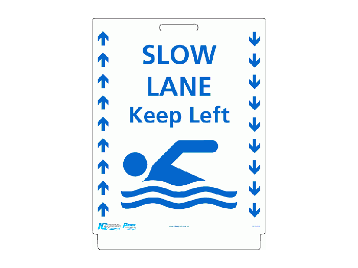 Pavement Sign - Slow Lane