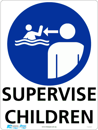 Supervise Children Sign