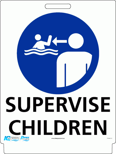 Pavement Sign - Supervise Children