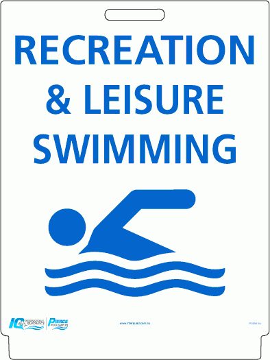 Pavement Sign - Recreation & Leisure Swimming