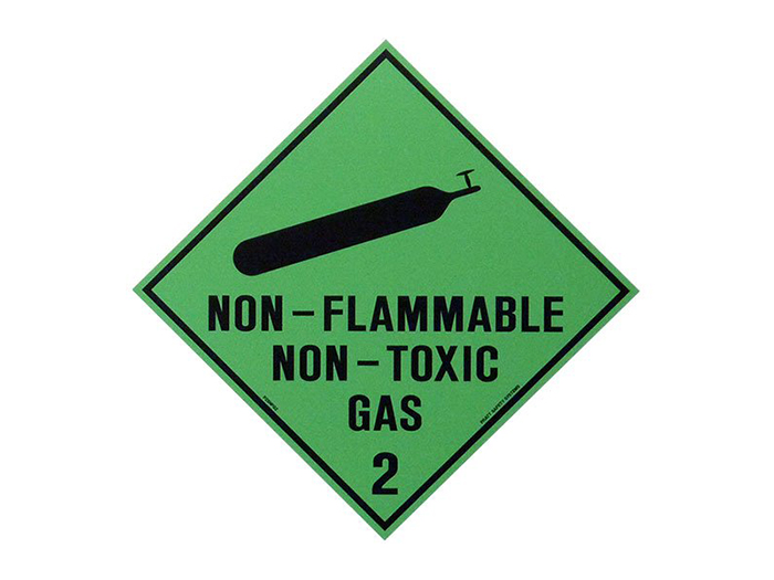 Hazardous Sign - Non-Flammable Non-Toxic Gas 2