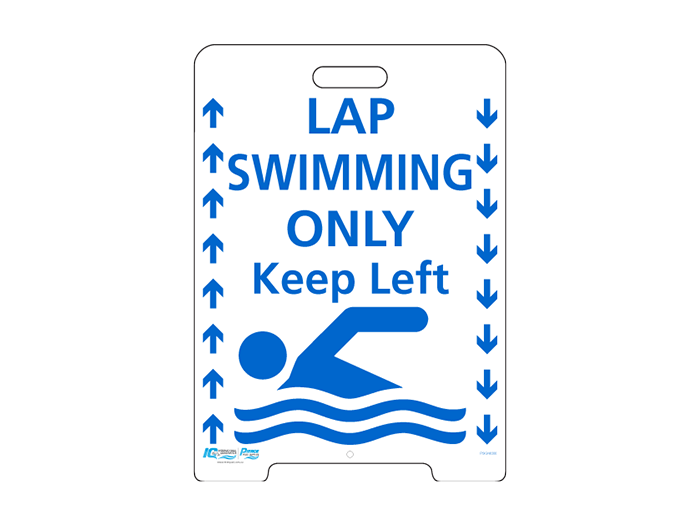 Pavement A-Frame Sign - Lap Swimming Only