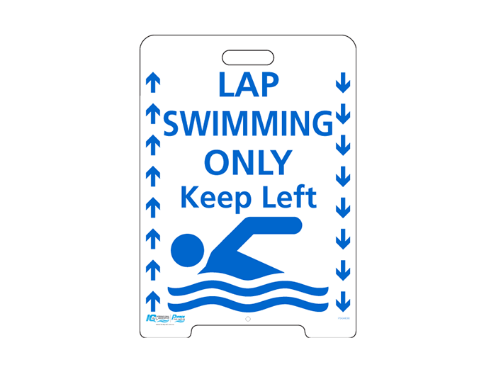 Pavement A-Frame Sign - Lap Swimming Only