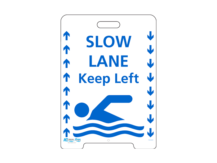 Pavement A-Frame Sign - Slow Lane