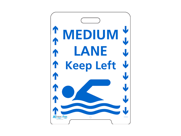 Pavement A-Frame Sign - Medium Lane