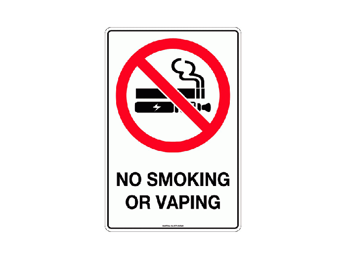 No Smoking or Vaping Prohibition Sign