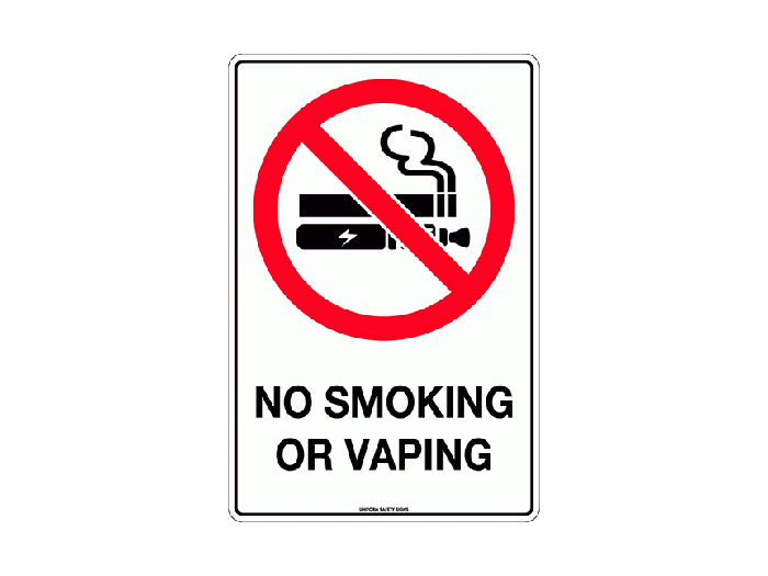 No Smoking or Vaping Prohibition Sign