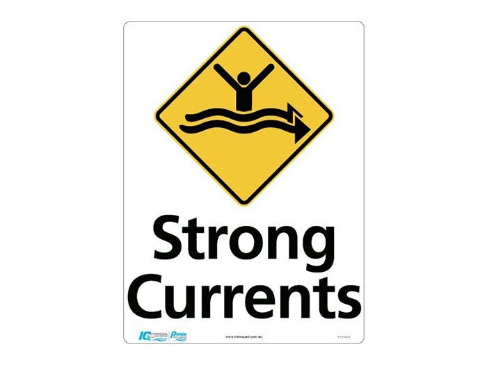 Strong Currents Diamond Warning Sign